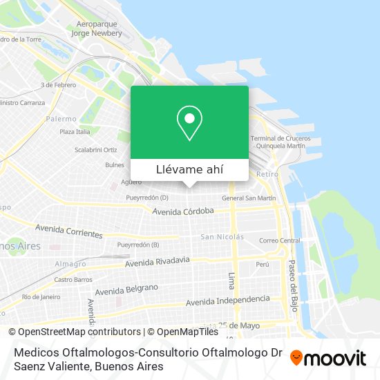 Mapa de Medicos Oftalmologos-Consultorio Oftalmologo Dr Saenz Valiente