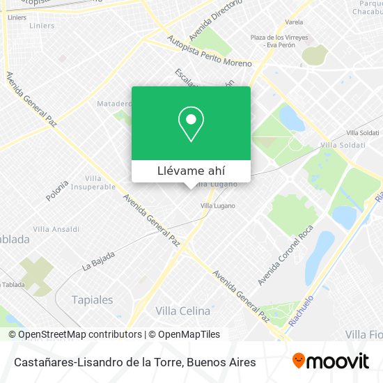 Mapa de Castañares-Lisandro de la Torre