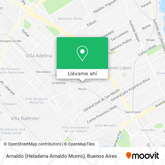 Mapa de Arnaldo (Heladeria Arnaldo Munro)