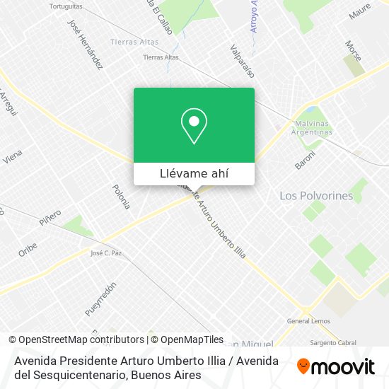Mapa de Avenida Presidente Arturo Umberto Illia / Avenida del Sesquicentenario