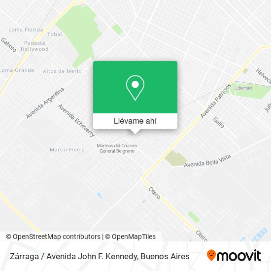 Mapa de Zárraga / Avenida John F. Kennedy