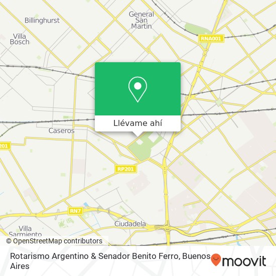 Mapa de Rotarismo Argentino & Senador Benito Ferro