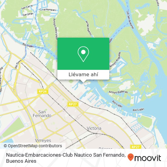 Mapa de Nautica-Embarcaciones-Club Nautico San Fernando