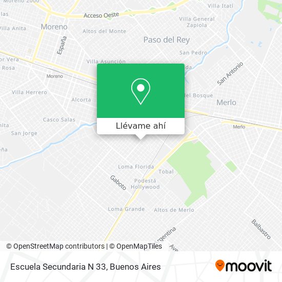 Mapa de Escuela Secundaria N 33