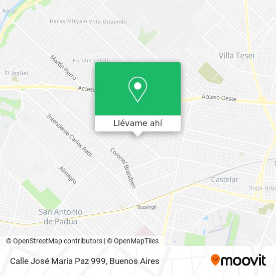 Mapa de Calle José María Paz 999
