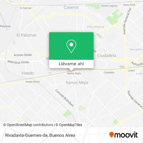 Mapa de Rivadavia-Guemes-de