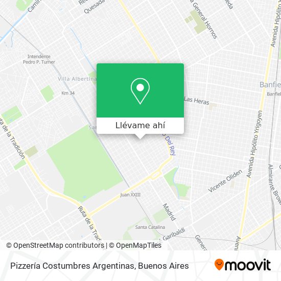 Mapa de Pizzería Costumbres Argentinas