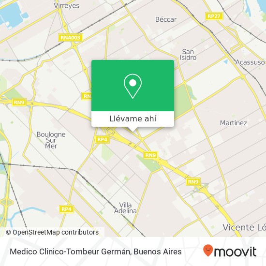 Mapa de Medico Clinico-Tombeur Germán
