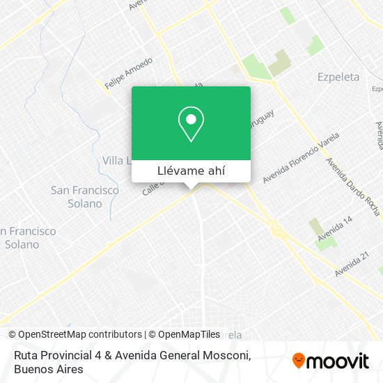 Mapa de Ruta Provincial 4 & Avenida General Mosconi
