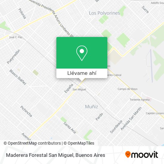 Mapa de Maderera Forestal San Miguel