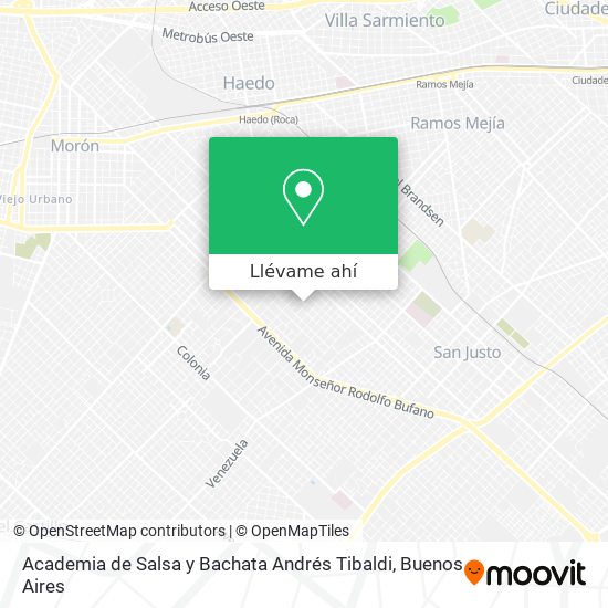 Mapa de Academia de Salsa y Bachata Andrés Tibaldi