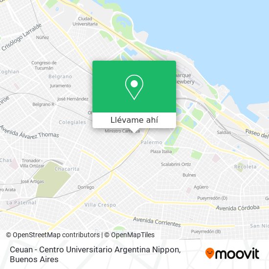 Mapa de Ceuan - Centro Universitario Argentina Nippon