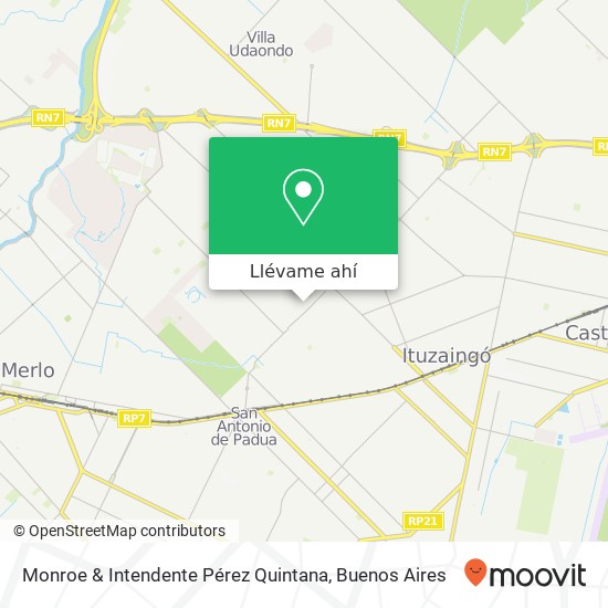 Mapa de Monroe & Intendente Pérez Quintana