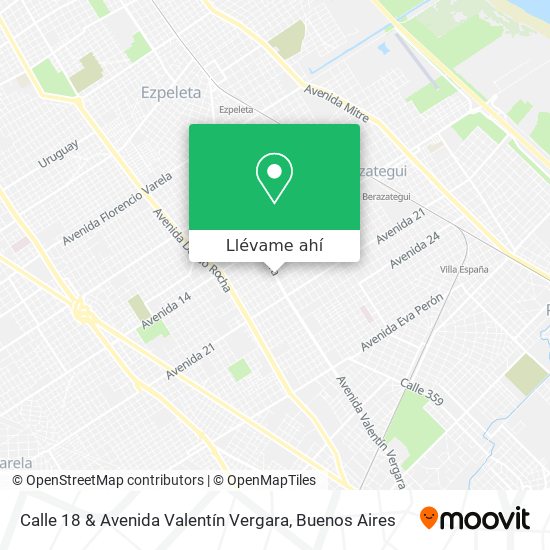 Mapa de Calle 18 & Avenida Valentín Vergara