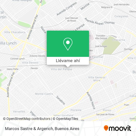 Mapa de Marcos Sastre & Argerich