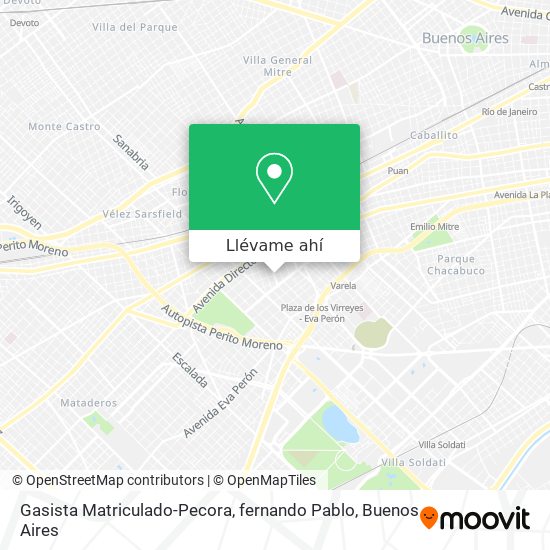 Mapa de Gasista Matriculado-Pecora, fernando Pablo