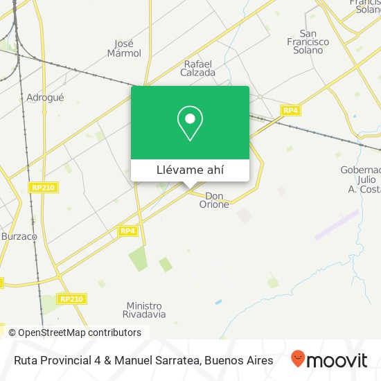 Mapa de Ruta Provincial 4 & Manuel Sarratea