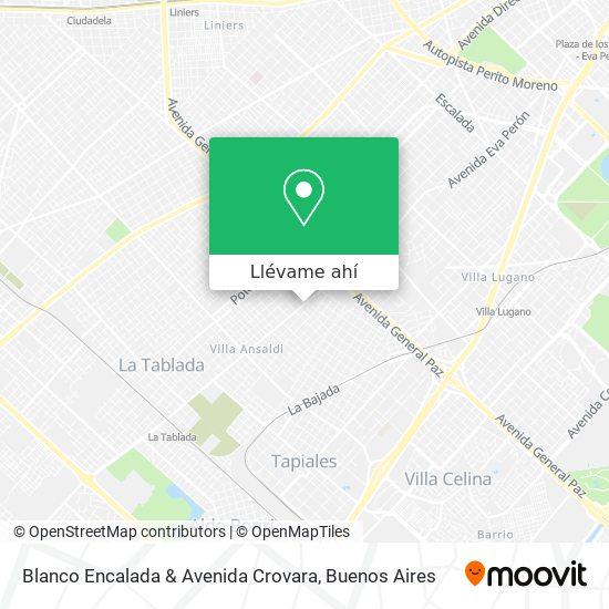 Mapa de Blanco Encalada & Avenida Crovara