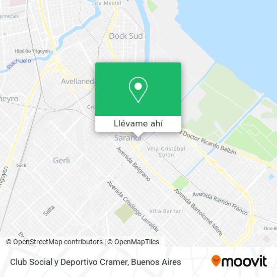 Mapa de Club Social y Deportivo Cramer