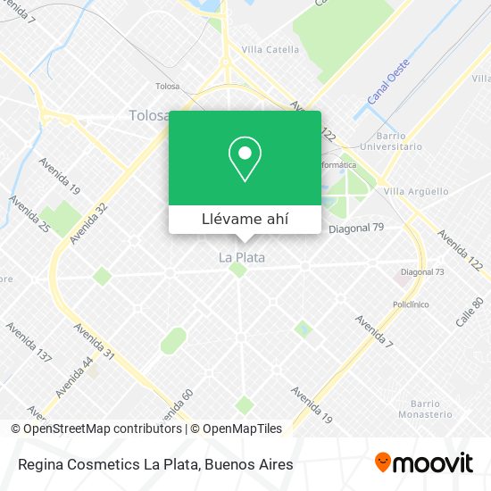 Mapa de Regina Cosmetics La Plata