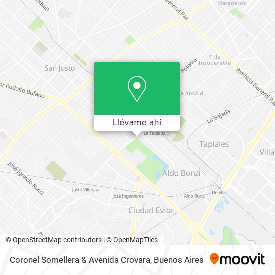 Mapa de Coronel Somellera & Avenida Crovara