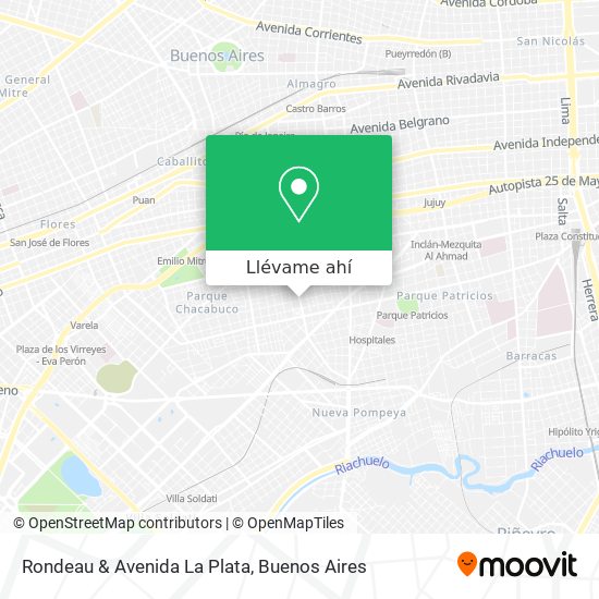 Mapa de Rondeau & Avenida La Plata