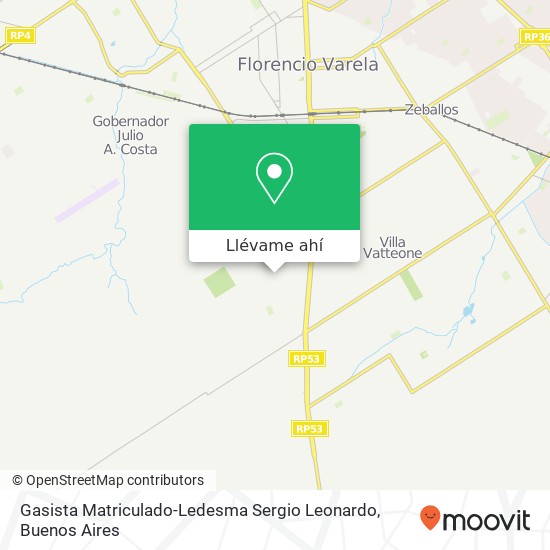 Mapa de Gasista Matriculado-Ledesma Sergio Leonardo