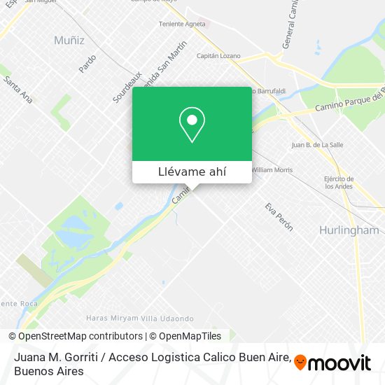 Mapa de Juana M. Gorriti / Acceso Logistica Calico Buen Aire