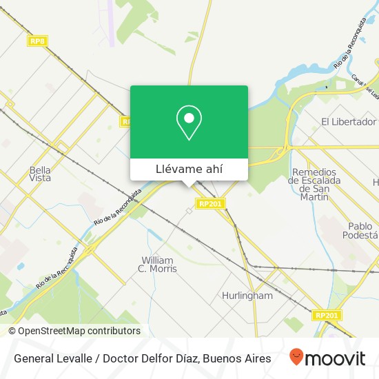 Mapa de General Levalle / Doctor Delfor Díaz