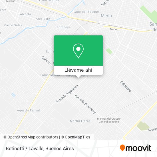 Mapa de Betinotti / Lavalle