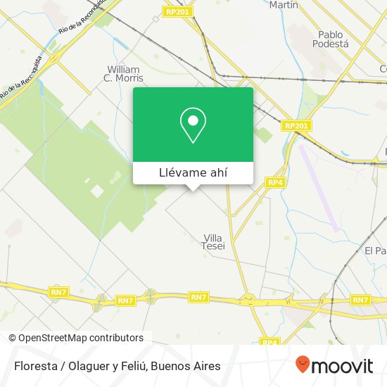 Mapa de Floresta / Olaguer y Feliú