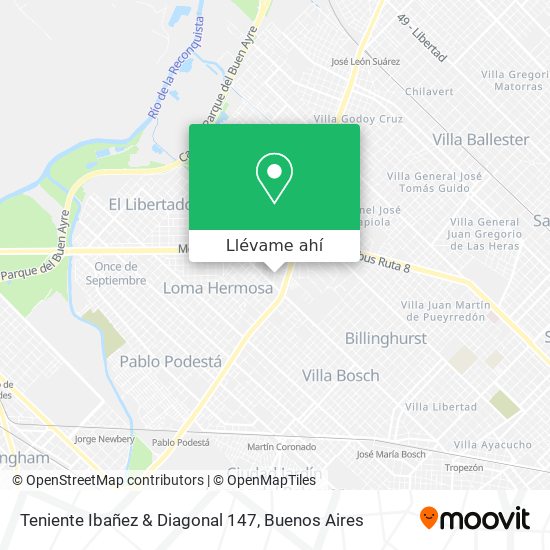 Mapa de Teniente Ibañez & Diagonal 147