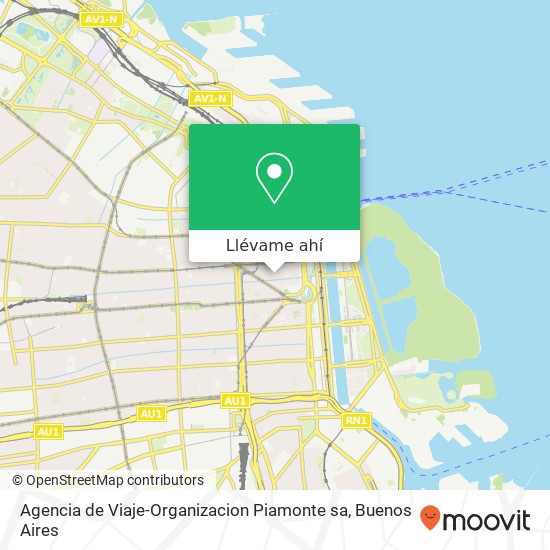 Mapa de Agencia de Viaje-Organizacion Piamonte sa