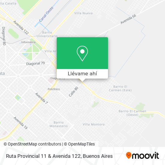 Mapa de Ruta Provincial 11 & Avenida 122