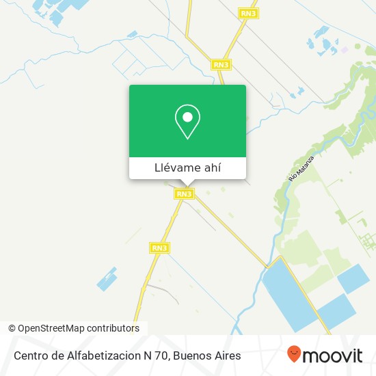 Mapa de Centro de Alfabetizacion N 70