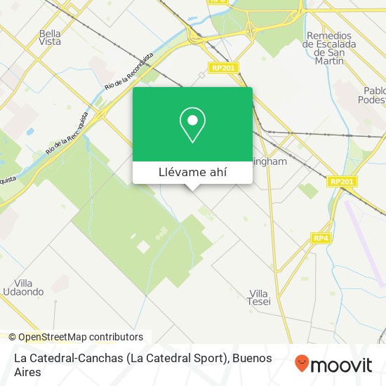 Mapa de La Catedral-Canchas (La Catedral Sport)