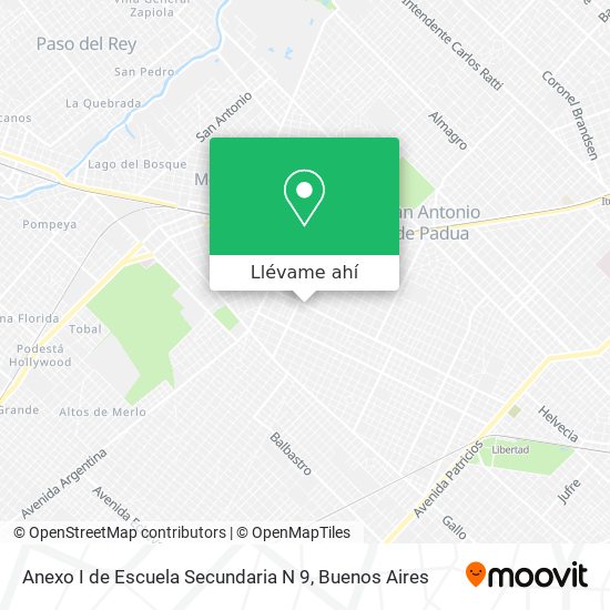 Mapa de Anexo I de Escuela Secundaria N 9