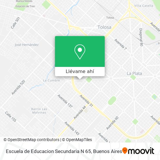 Mapa de Escuela de Educacion Secundaria N 65