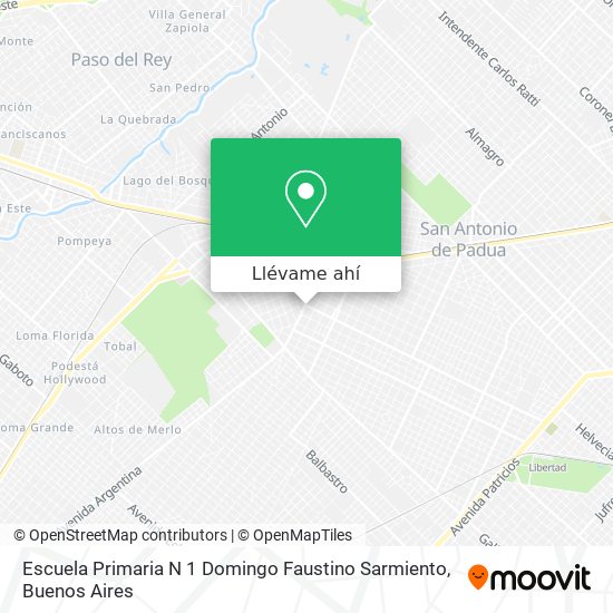 Mapa de Escuela Primaria N 1 Domingo Faustino Sarmiento