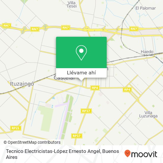 Mapa de Tecnico Electricistas-López Ernesto Angel