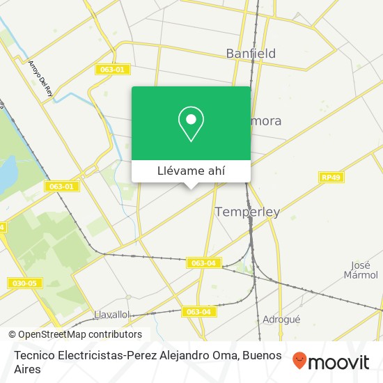 Mapa de Tecnico Electricistas-Perez Alejandro Oma