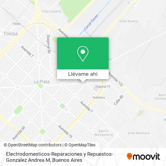 Mapa de Electrodomesticos-Reparaciones y Repuestos-Gonzalez Andrea M