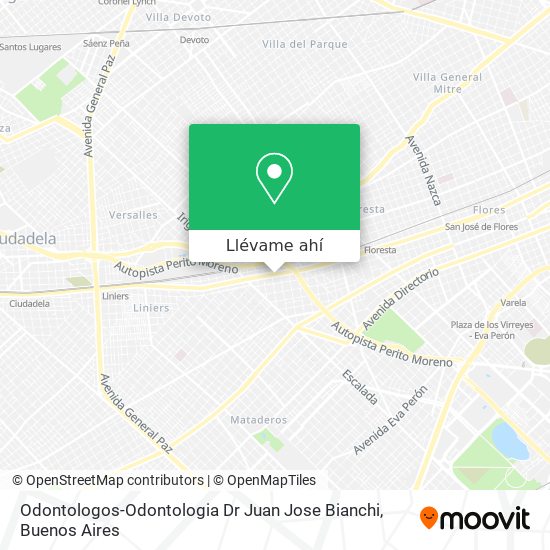 Mapa de Odontologos-Odontologia Dr Juan Jose Bianchi