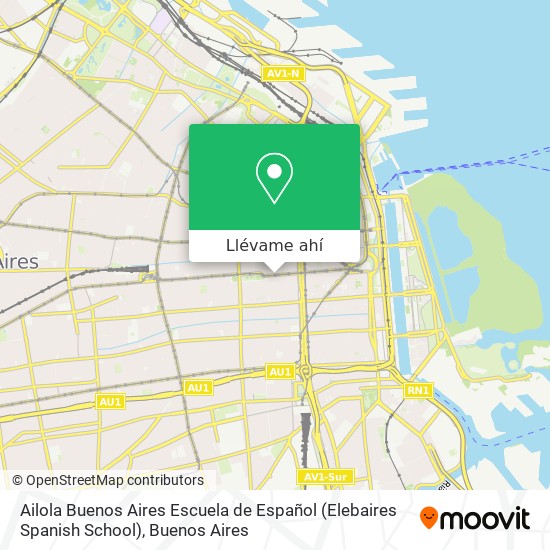 Mapa de Ailola Buenos Aires Escuela de Español (Elebaires Spanish School)