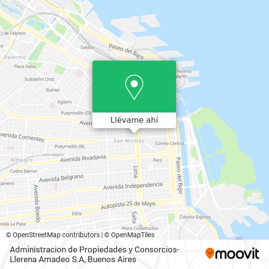 Mapa de Administracion de Propiedades y Consorcios-Llerena Amadeo S.A