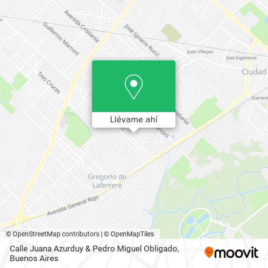 Mapa de Calle Juana Azurduy & Pedro Miguel Obligado