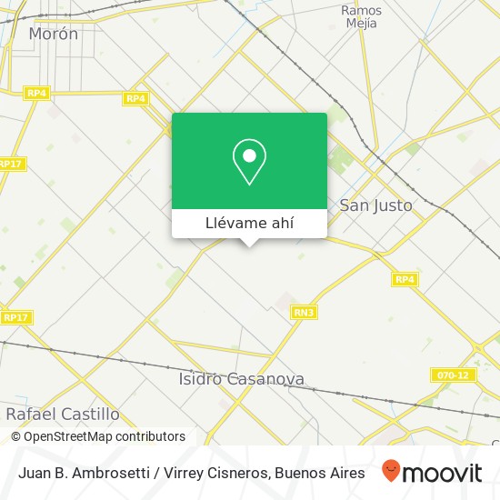 Mapa de Juan B. Ambrosetti / Virrey Cisneros