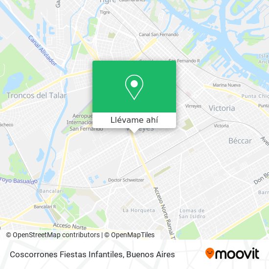 Mapa de Coscorrones Fiestas Infantiles