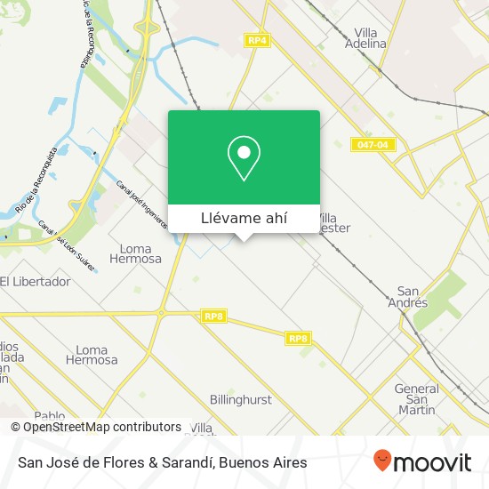 Mapa de San José de Flores & Sarandí
