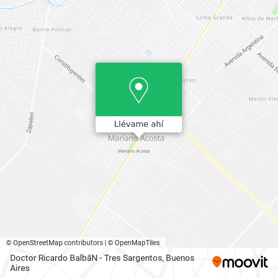 Mapa de Doctor Ricardo Balbã­N - Tres Sargentos